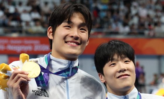아시안게임 50m 금메달 김영범, '미소 가득'