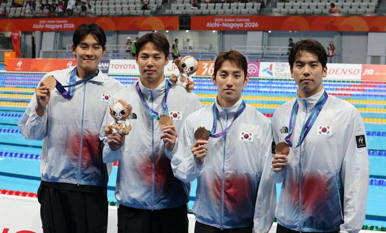 수영 남자 400m 혼계영, 값진 동메달 획득