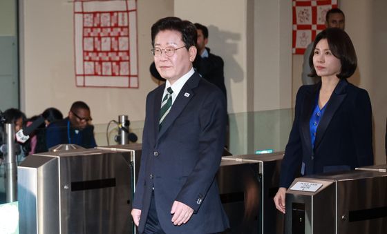 유엔본부 들어서는 이재명 대통령
