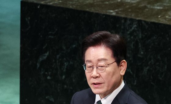 제81차 유엔총회 기조연설 하는 이재명 대통령