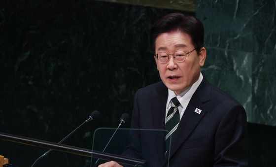 유엔총회 기조연설 하는 이재명 대통령