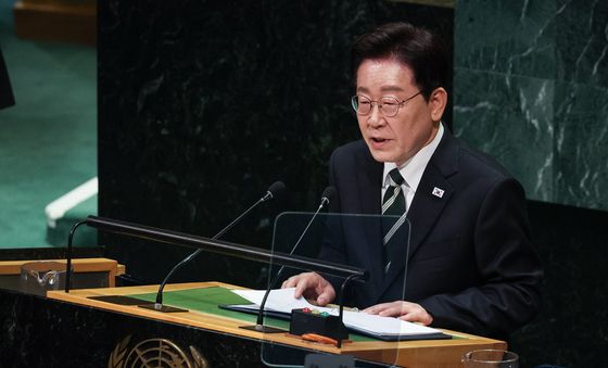 유엔총회 기조연설 하는 이재명 대통령