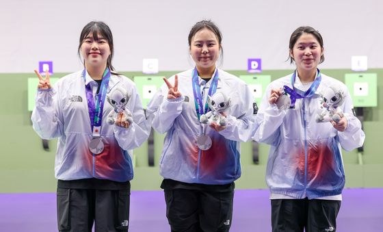 여자 사격 10m 공기권총 단체 은메달