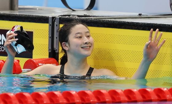 김승원, 여자 100m 배영 동메달
