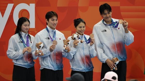 혼성 혼계영 400m 김승원·최동열·안세현·김영범 동메달