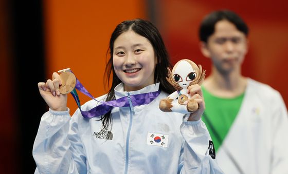 배영 김승원, 2연속 동메달