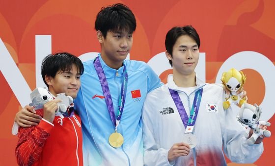 김우민 빈자리 메운 김준우 '깜짝 은메달'