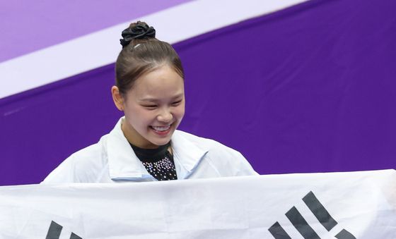 '금메달' 여서정, 너무 기뻐