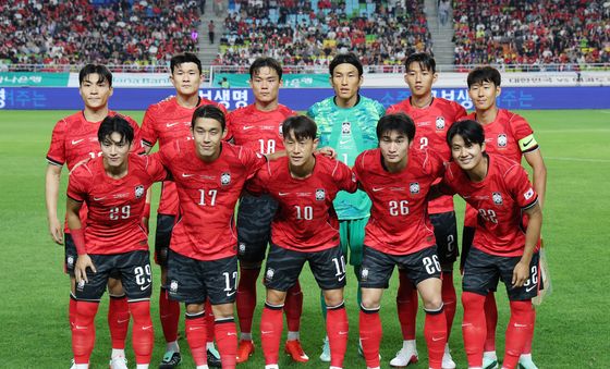 에콰도르전 나선 한국 축구 국가대표팀