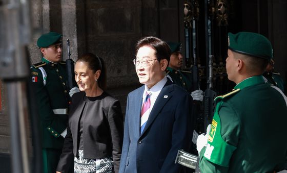 공식 환영식 입장하는 한·멕시코 정상