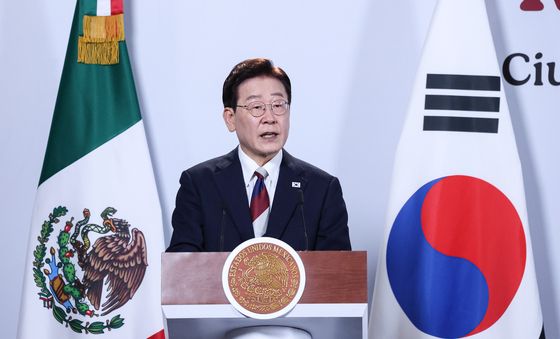 이재명 대통령 '한·멕시코 공동언론발표'