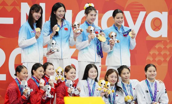 김승원·박시은·안세현·허연경 '여자 400m 혼계영 동메달'