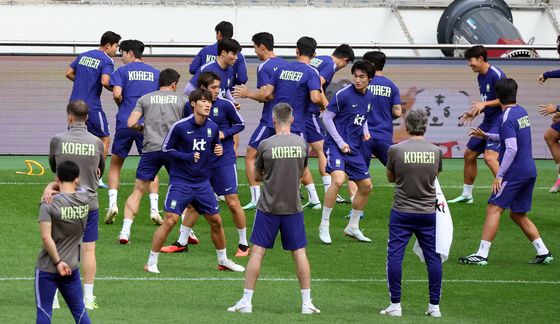 축구대표팀, 화기애애한 분위기