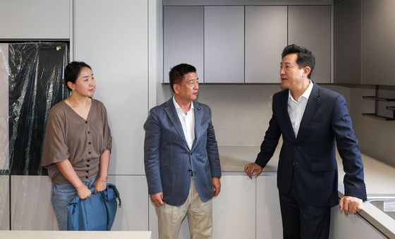 오세훈 서울시장, 광진구 모아주택 현장 방문