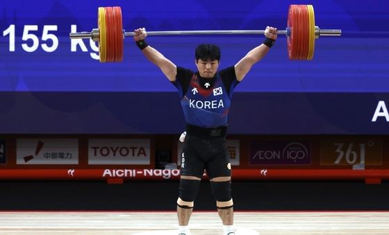 역도 김성민, 1차 시기 155kg으로 마무리
