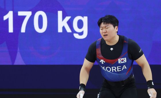 역도 간판 원종범, 인상 170kg 실패로 실격