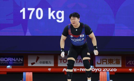 역도 간판 원종범, 인상 170kg 실패로 실격