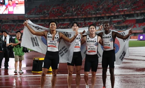 남자 육상 400m 계주 '동메달'