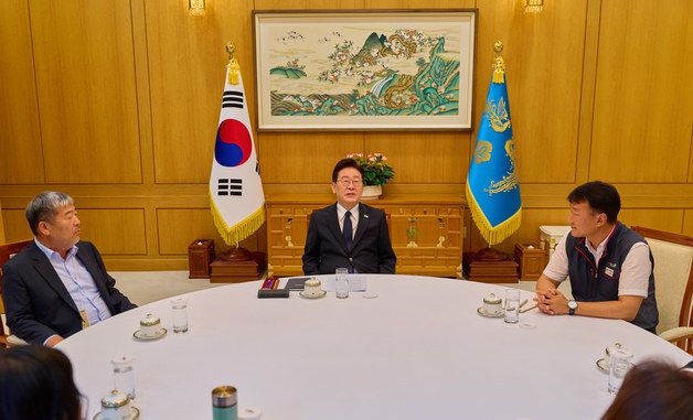 이재명 대통령, 양대노총 차담회