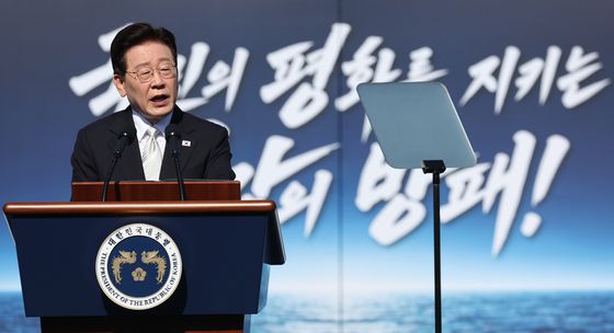 이재명 대통령, 대호김종서함 진수식 축사