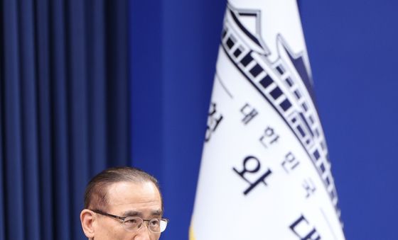 대통령 순방 일정 브리핑하는 위성락 안보실장