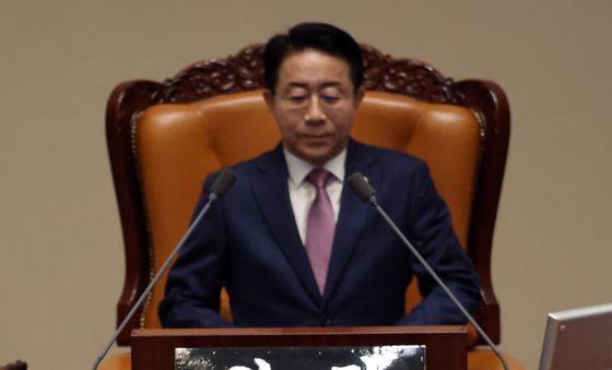 교섭단체 대표연설하는 김민석 대표