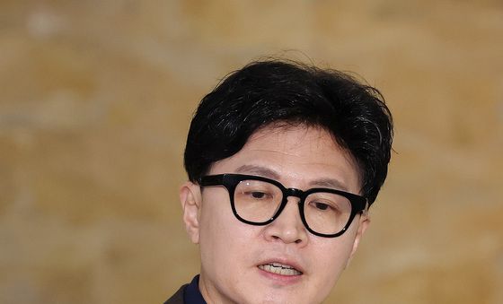 브리핑하는 한동훈