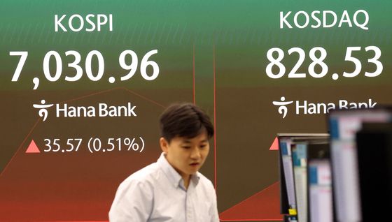 코스피 7000선 넘어 출발…0.72% 상승