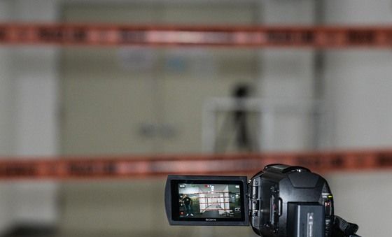'핸드볼경기장 선거 관련 물품 보관장소 채증중'