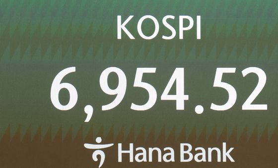 코스피 7000선 하회