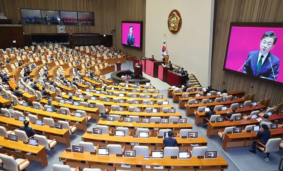 비교섭단체 대표연설하는 신장식
