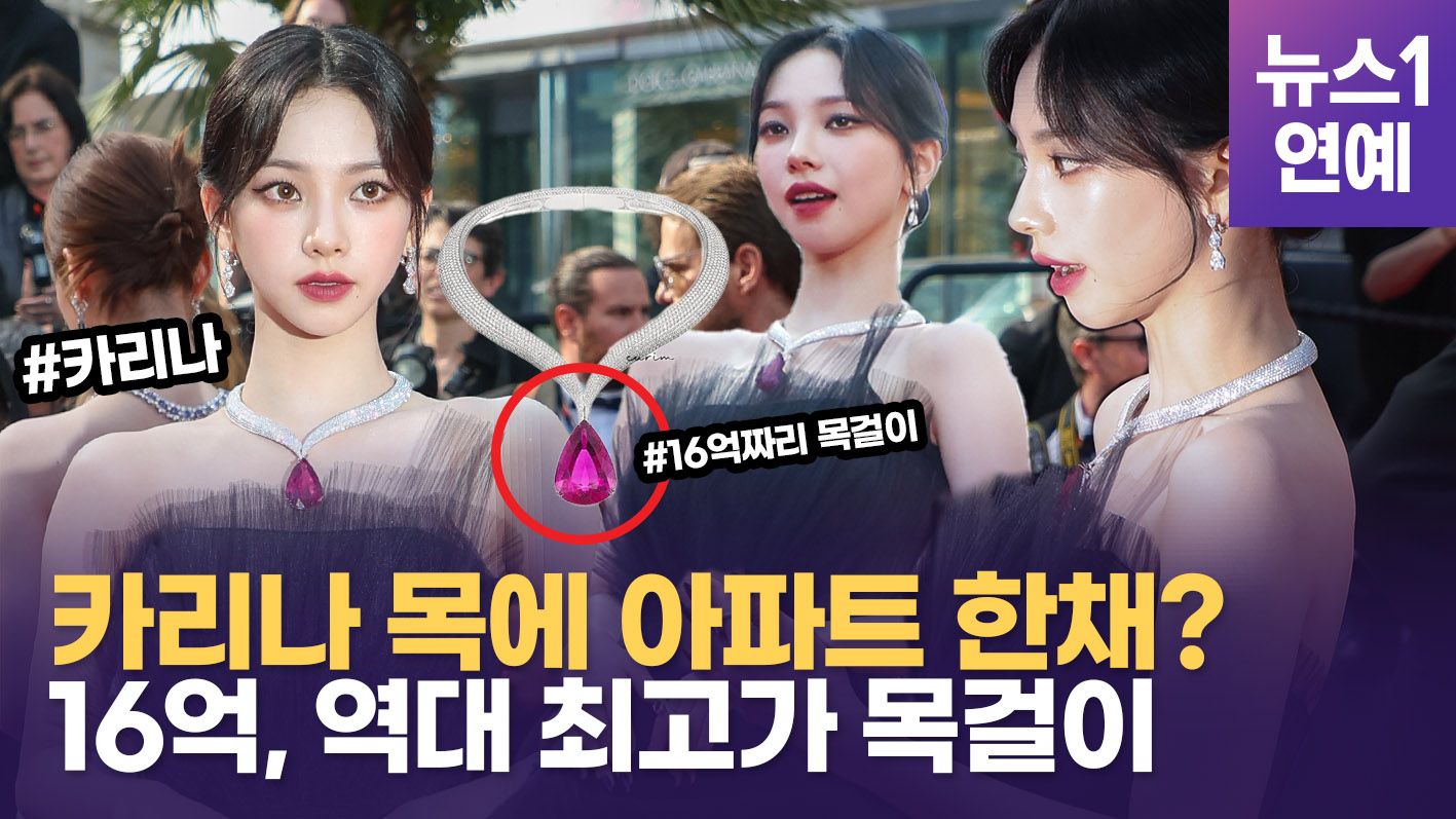 연관비디오 - '목걸이만 16억' 에스파(asepa) 카리나... 억 소리 나는 칸 레드 카펫