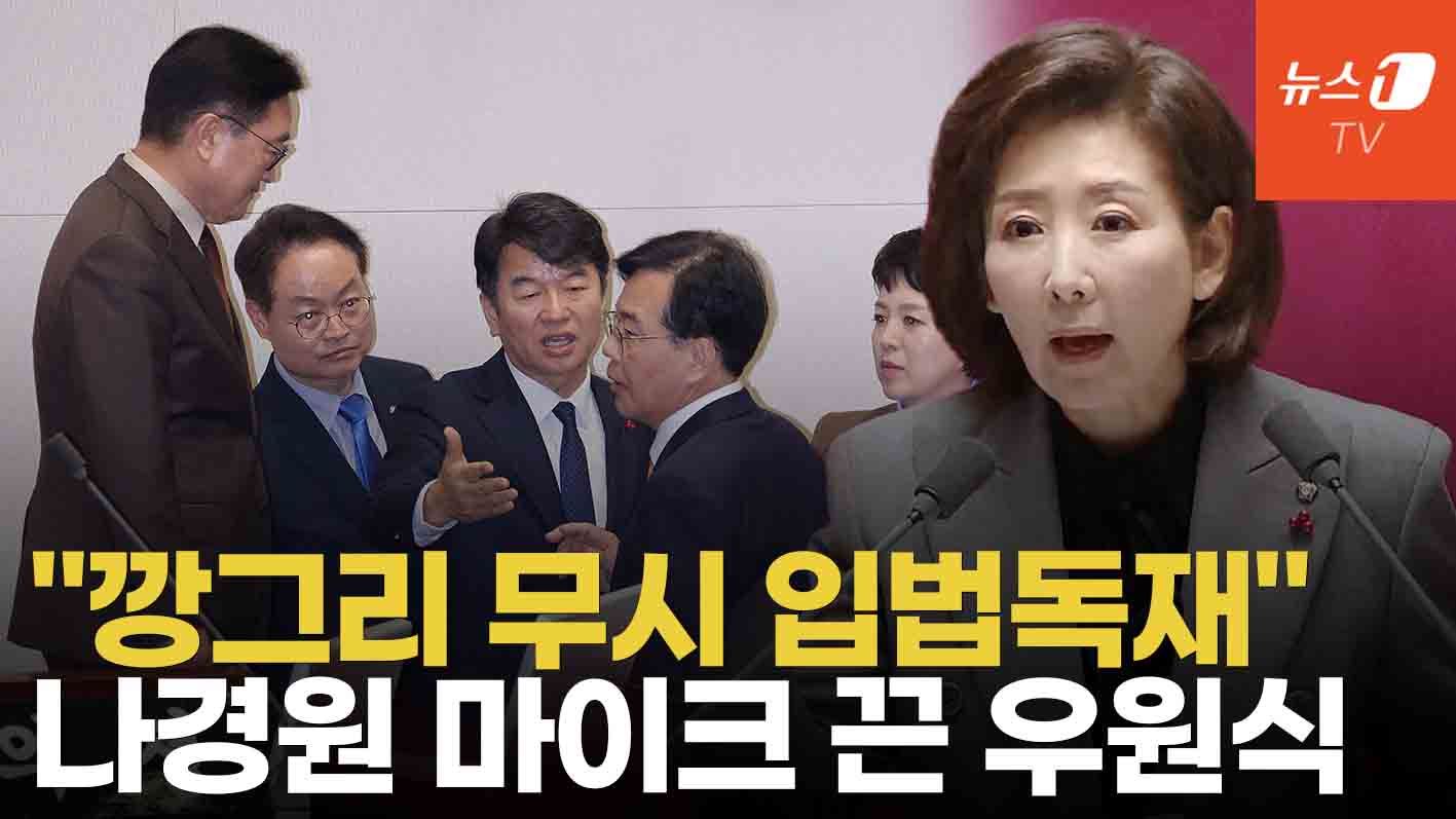 연관비디오 - 우원식, 나경원 발언 중 마이크 강제 종료 시키자 벌어진 일