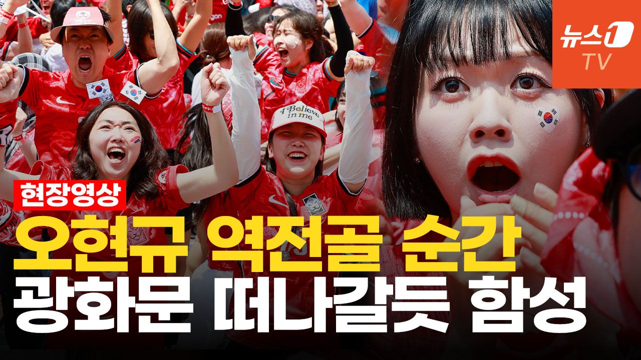 연관비디오 - “들어갔다!” 역전골 순간 뒤집어진 광화문…대한민국 첫 승 거리응원 현장