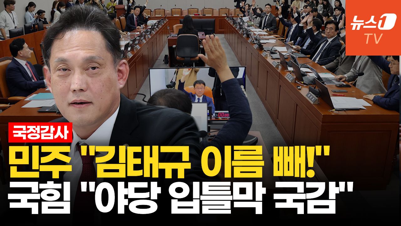 연관비디오 - 與 "김태규, 명패 빼고 사임하라"…운영위 국감 시작 전부터 고성