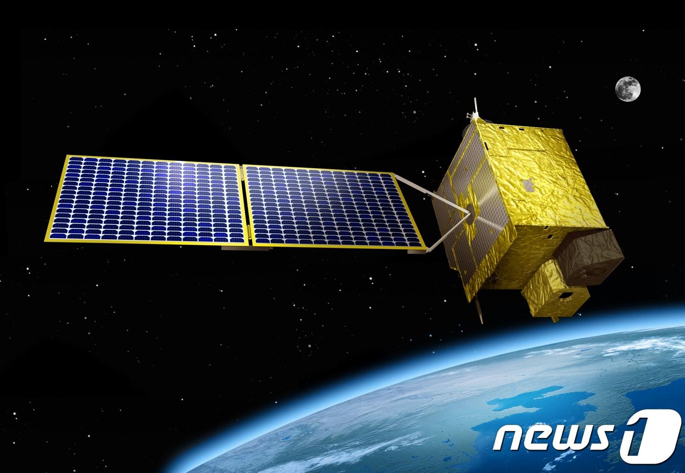 한국항공우주연구원이 공개한 천리안 2B호 비행상상도. (한국항공우주연구원 제공) 2018.12.4 /뉴스1