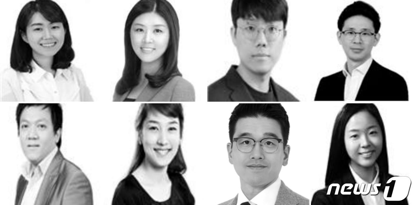 왼쪽 시계방향으로 △구동인 CJ주식회사 미래경영연구원 전문임원 △김지현 CJ ENM 커머스부문 전략기획담당 △박춘하 CJ ENM 커머스부문 브랜드사업담당 △김철오 CJ주식회사 재무전략실 담당임원 △서효교 CJ제일제당 식품유럽사업담당 △신유진 CJ제일제당 만두GSP 리더 △이선호 CJ제일제당 부장 △허지수 CJ올리브영 전략기획담당. (CJ그룹 제공) ⓒ 뉴스1