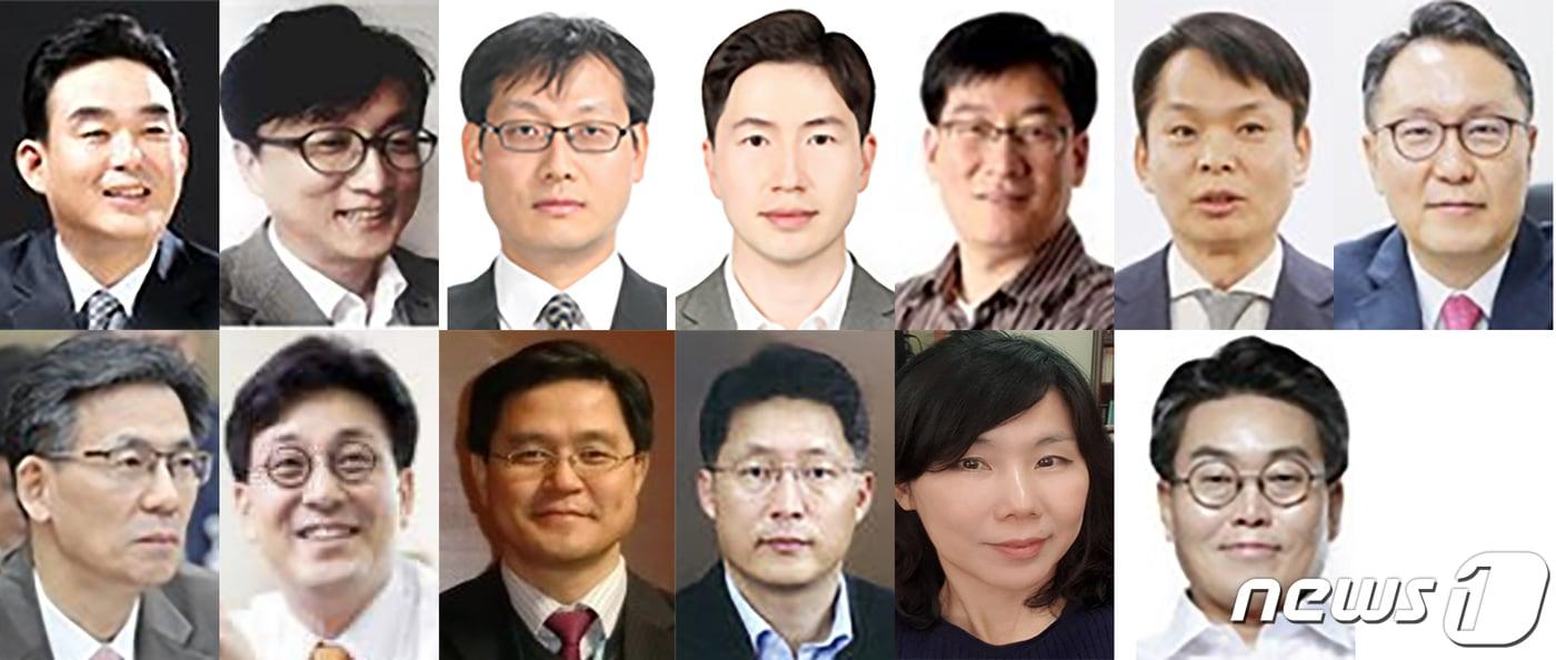 윤석열 대통령 당선인은 6일 대통령 비서실 비서관 2차 인선과 국가안보실 1, 2차장실 비서관의 인선 내용을 발표했다. 위 사진 왼쪽부터 최철규 국민통합비서관, 임헌조 시민소통비서관, 이인호 인사제도비서관, 이원모 인사비서관, 이상협 디지털소통비서관, 이병화 기후환경비서관, 박민수 보건복지비서관, 아래 사진 왼쪽부터 복두규 인사기획관, 김영태 국민소통관장, 김성회 종교다문화비서관, 김민석 고용노동비서관, 권성연 교육비서관, 강훈 국정홍보비서관.(당선인 대변인실 제공) 2022.5.6/뉴스1