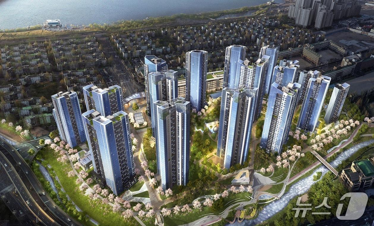 본문 이미지 - 래미안 트리니원 조감도 (삼성물산 제공) 뉴스1 ⓒ News1