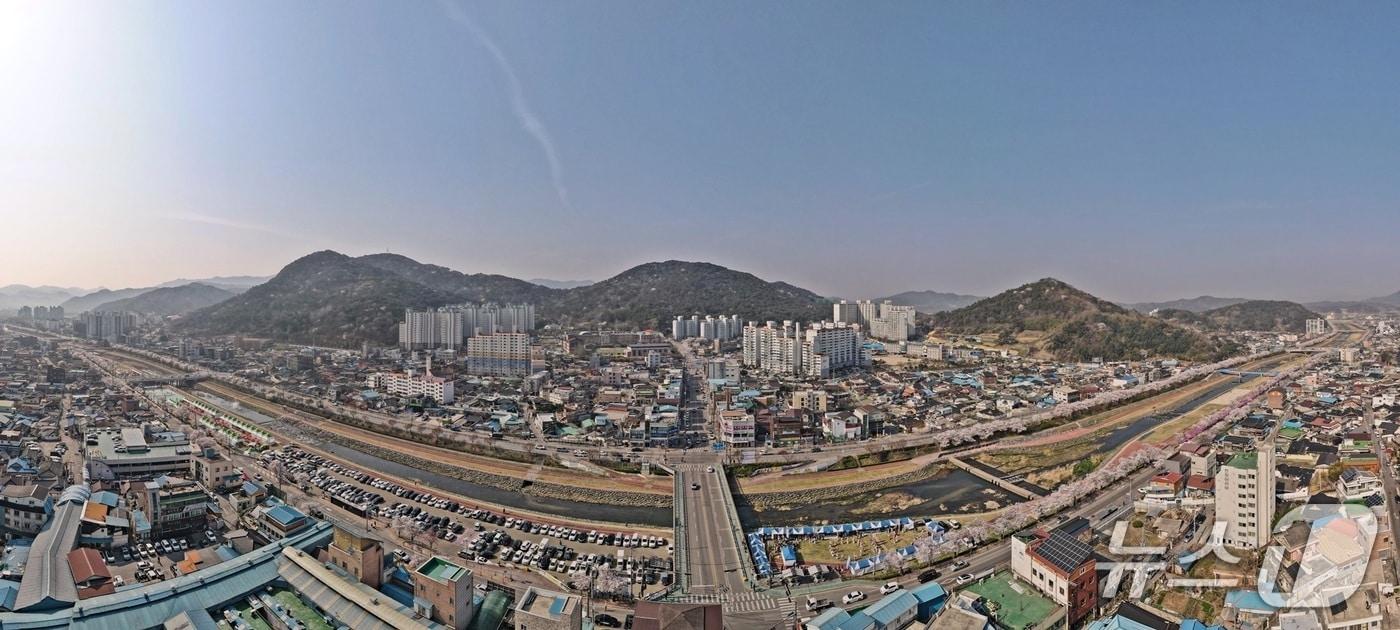 하늘에서 내려다 본 전북 정읍시 전경.(정읍시 제공. 재판매 및 DB금지)/뉴스1