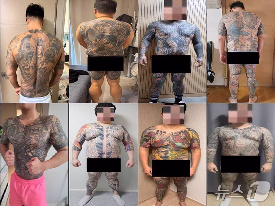 본문 이미지 - 경찰이 지난 7월 검거했다고 밝힌 진성파 조직원들. / 서울경찰청 광역수사단 제공