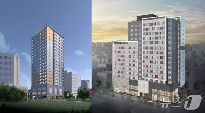 본문 이미지 - 보증금 미반환 문제를 겪고 있는 동작구 청년안심주택 '코브'(왼쪽)와 송파구 청년안심주택 '잠실센트럴파크' (서울시 청년안심주택 홈페이지 갈무리)뉴스1 ⓒ News1