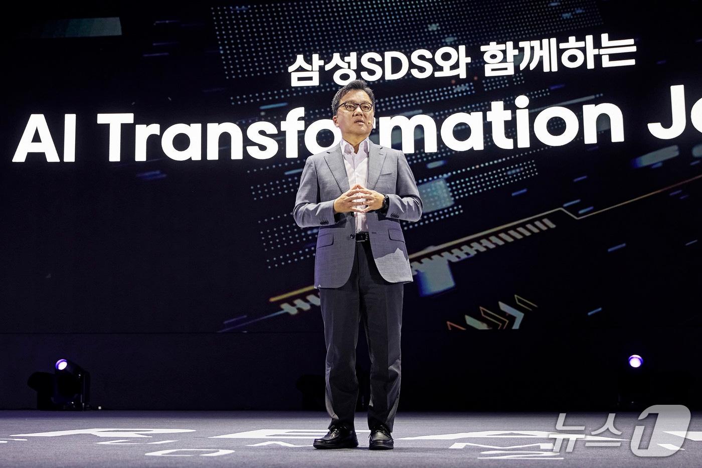 이준희 삼성SDS 대표이사 사장이 리얼 서밋 2025 키노트 세션에서 발언하고 있다. 2025.911(삼성SDS제공)