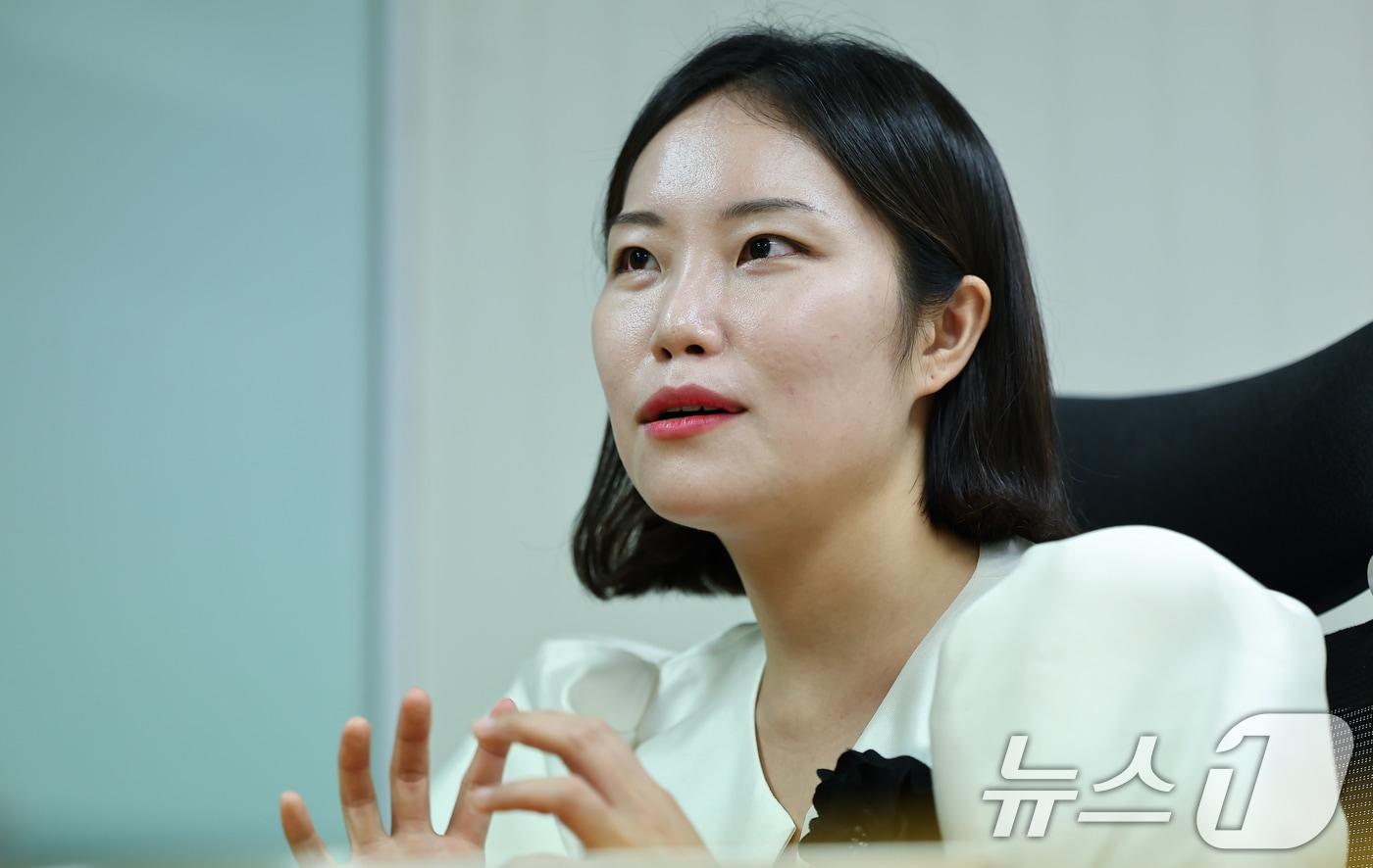 조민주 인플루언서가 30일 서울 종로구 뉴스1 사옥에서 인터뷰를 하고 있다. 2025.9.30/뉴스1