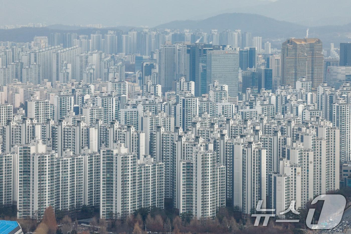서울 강남구 트레이드타워에서 바라본 도심 아파트 단지. /뉴스1 ⓒ News1 안은나 기자