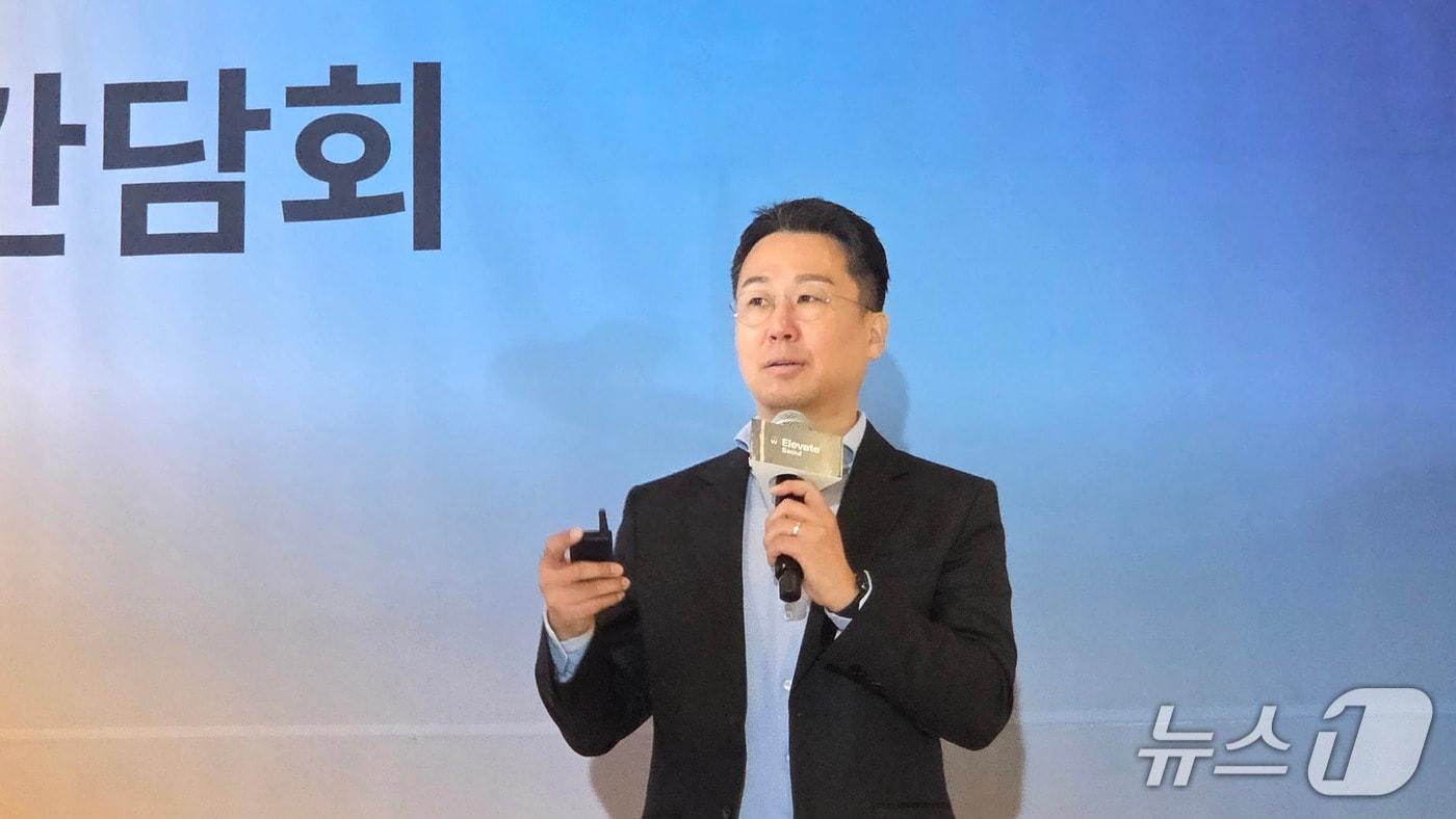 본문 이미지 - 허정열 워크데이코리아 신임 지사장이 서울 강남구 웨스틴 서울 파르나스 호텔에서 열린 기자간담회에서 발언하고 있다. 2026.5.14 뉴스1 ⓒ News1 김민석 기자